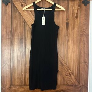 NWT Delfa Rib Mini Black Sleeveless Dress
